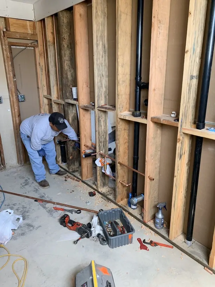 Commercial rough-in plumbing for Gas Line Repair in Marshall Corner